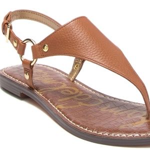 Sam Edelman Greta Brown Leather Ankle Strap Sandal